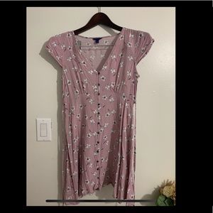 Floral sun dress with tie